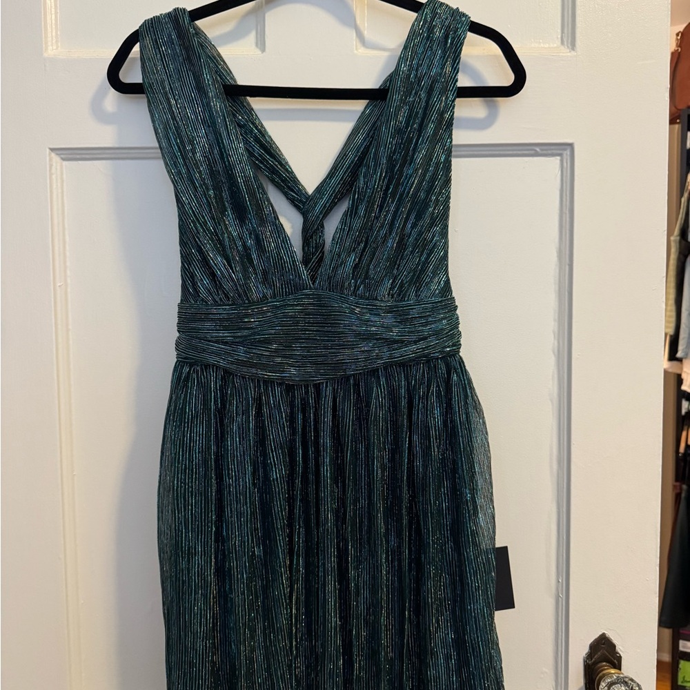 Elegant Teal Mini Dress